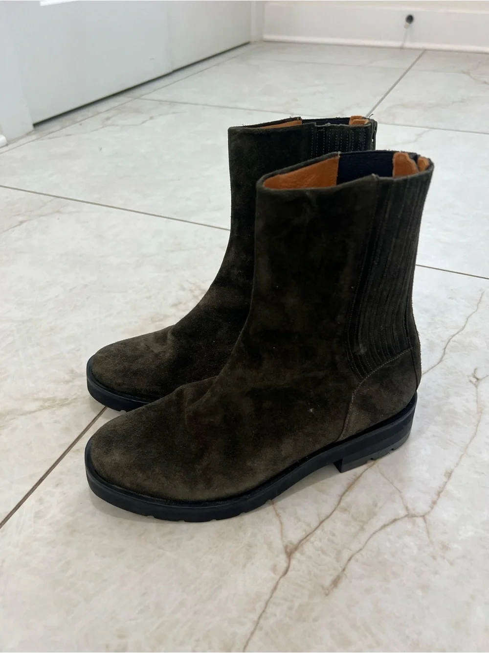 Coclico Olive Green Suede Boots Size 37 EU